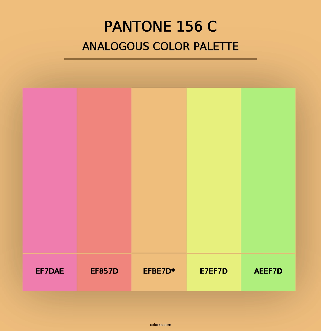 PANTONE 156 C - Analogous Color Palette