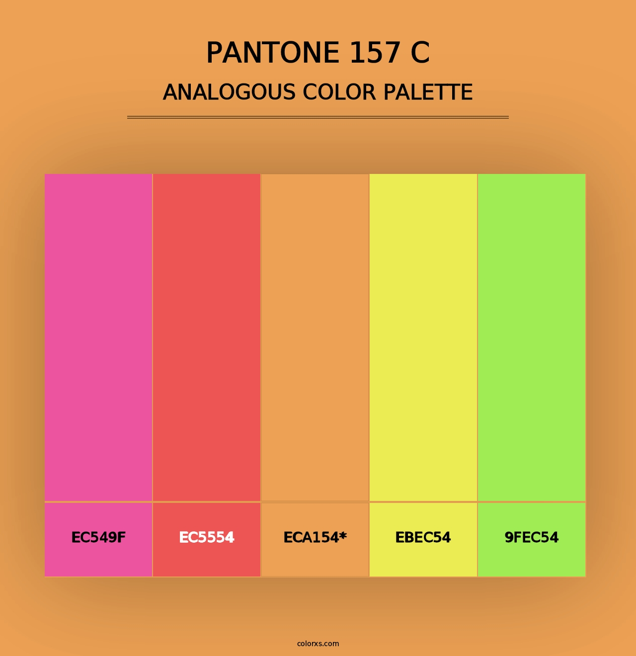 PANTONE 157 C - Analogous Color Palette