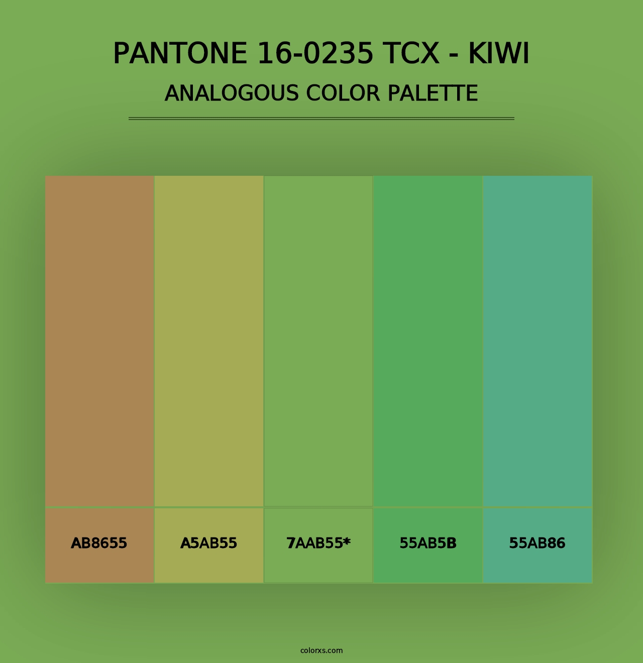 PANTONE 16-0235 TCX - Kiwi - Analogous Color Palette