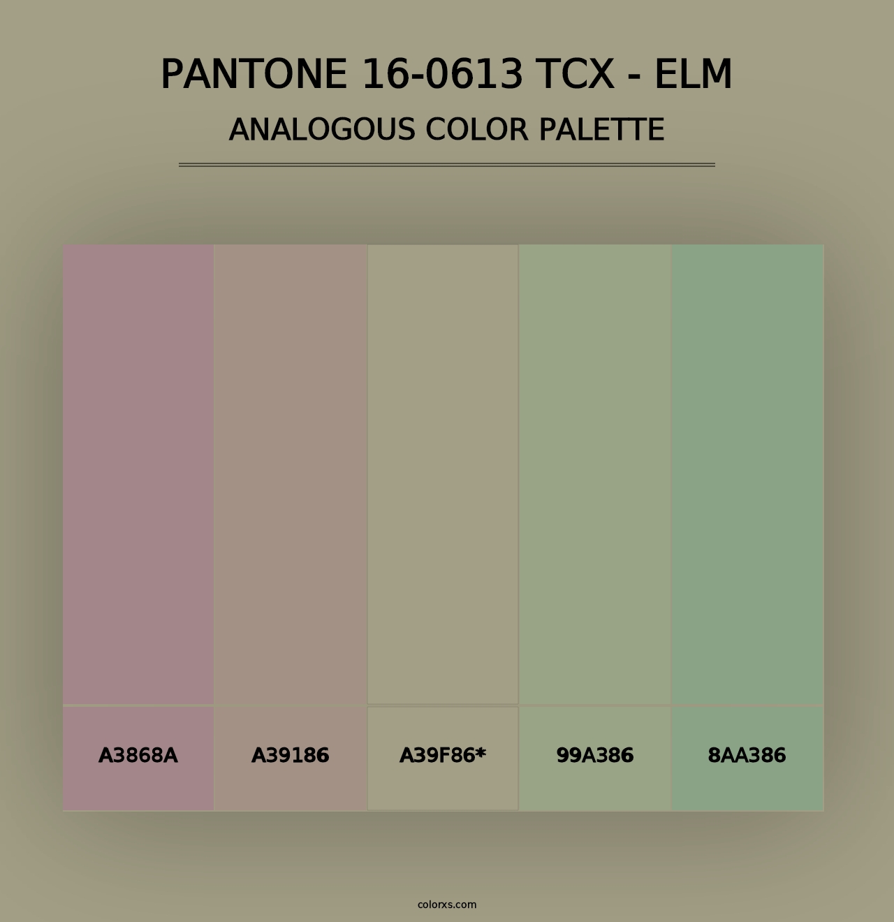 PANTONE 16-0613 TCX - Elm - Analogous Color Palette