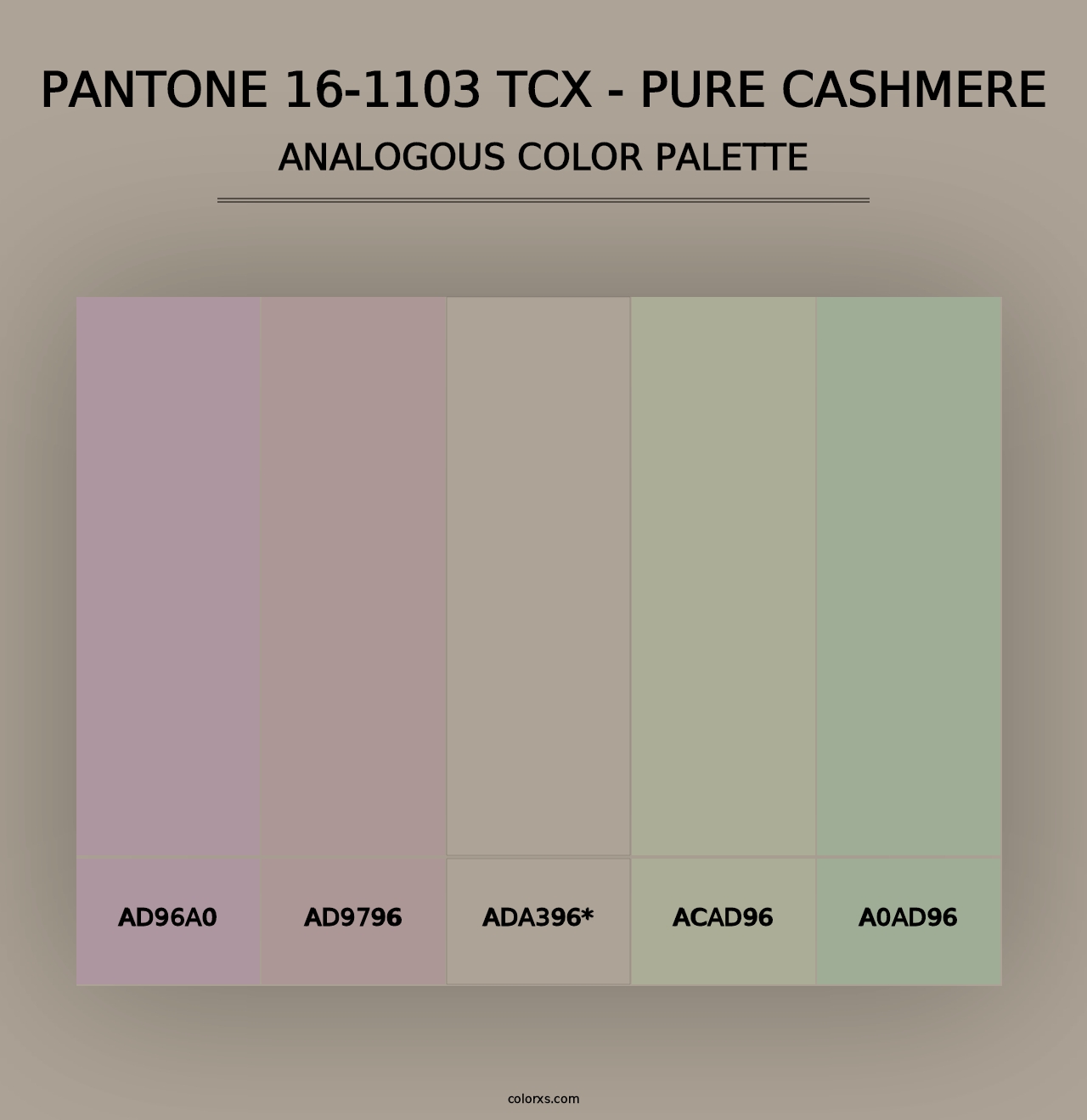 PANTONE 16-1103 TCX - Pure Cashmere - Analogous Color Palette