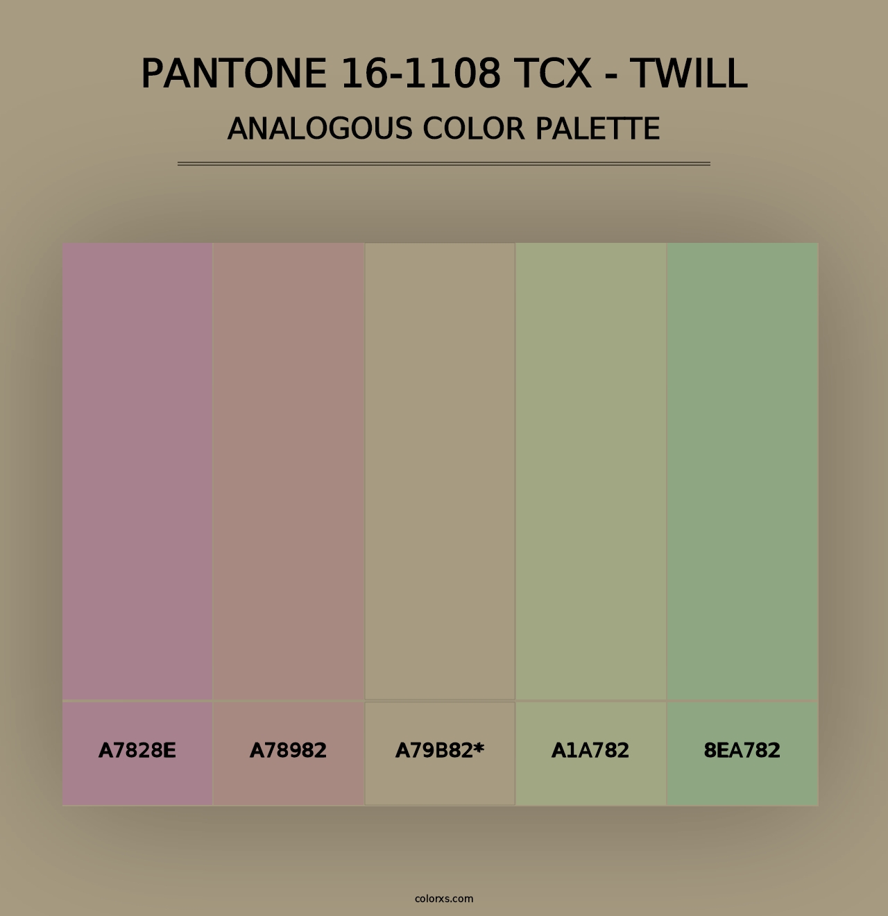 PANTONE 16-1108 TCX - Twill - Analogous Color Palette