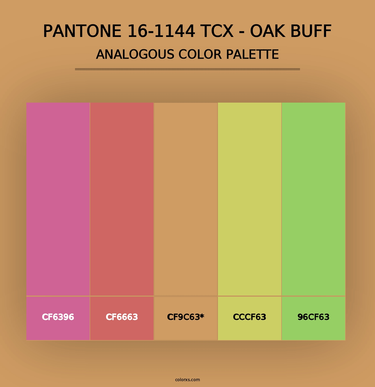 PANTONE 16-1144 TCX - Oak Buff - Analogous Color Palette