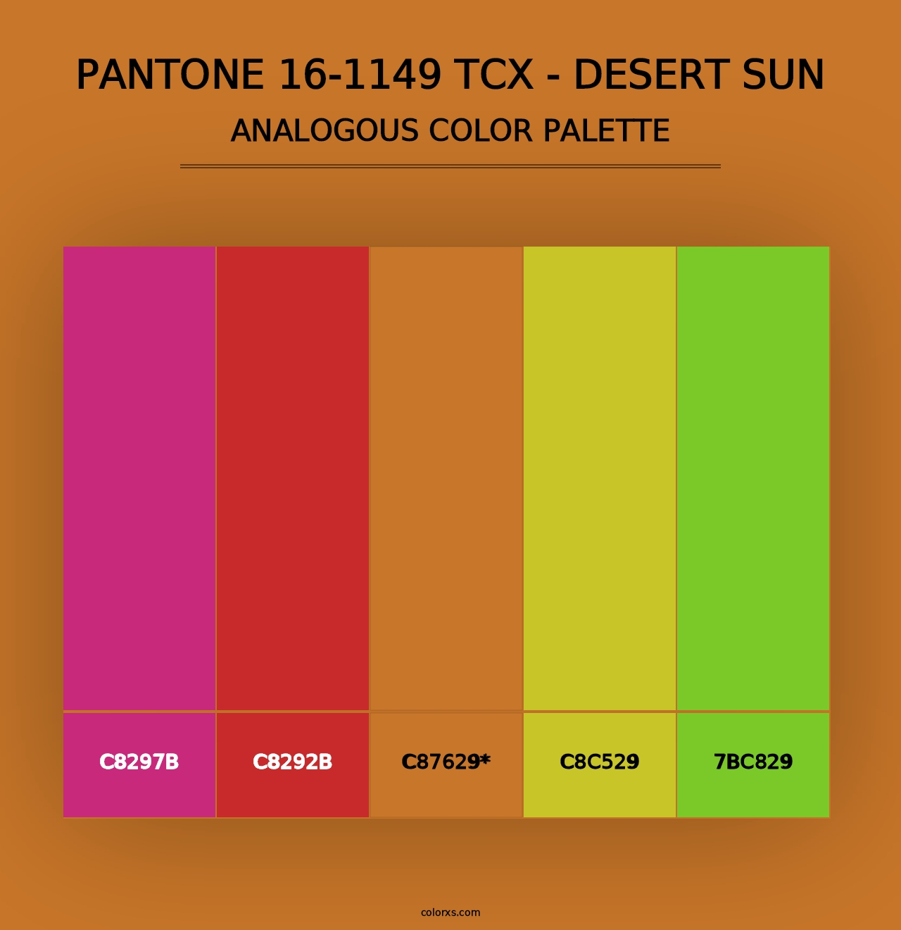 PANTONE 16-1149 TCX - Desert Sun - Analogous Color Palette