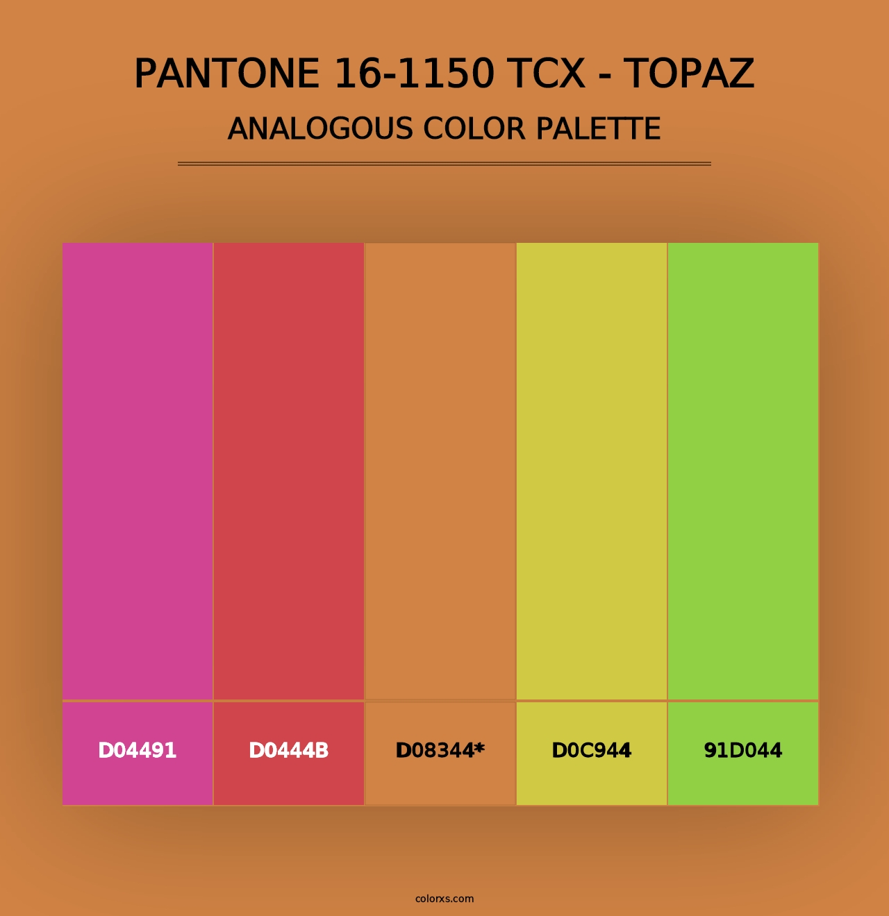 PANTONE 16-1150 TCX - Topaz - Analogous Color Palette