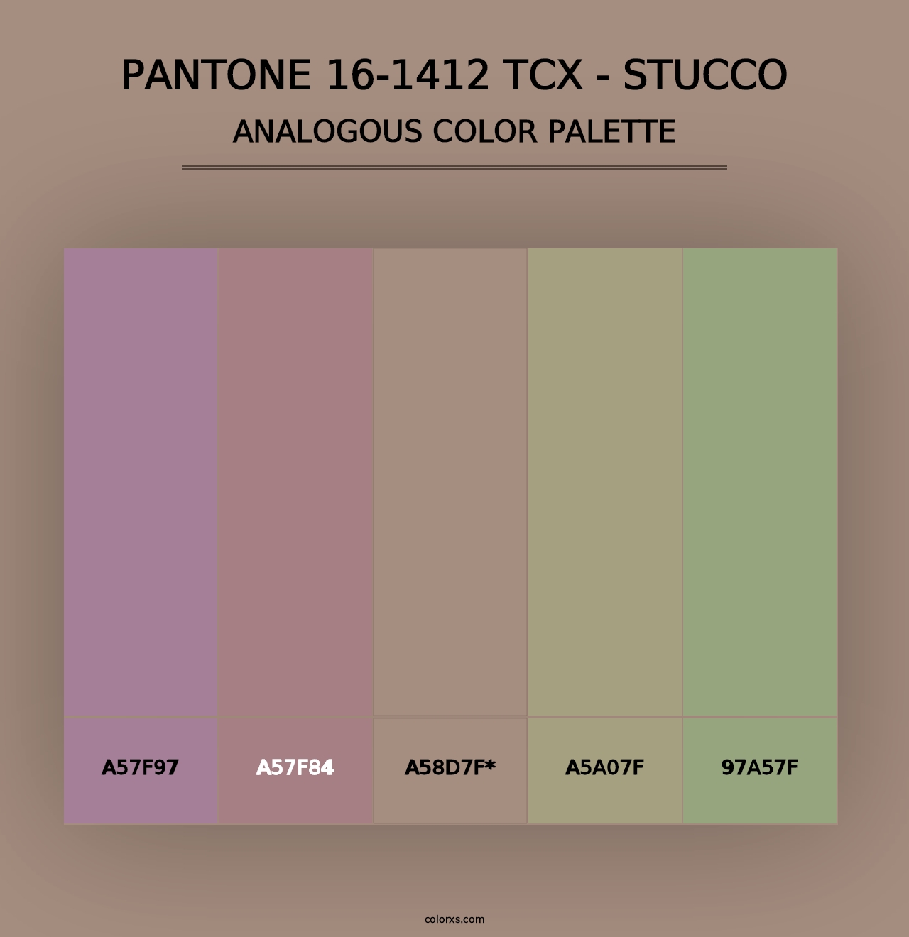 PANTONE 16-1412 TCX - Stucco - Analogous Color Palette