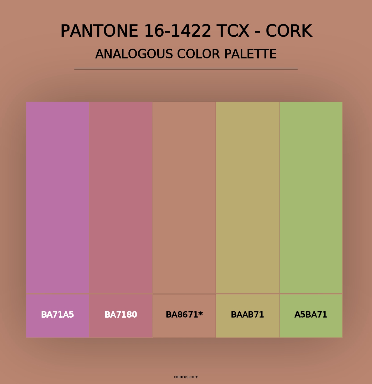 PANTONE 16-1422 TCX - Cork - Analogous Color Palette