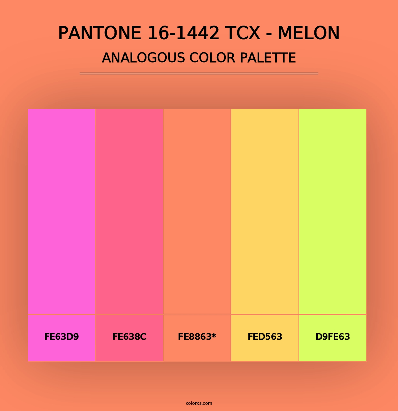 PANTONE 16-1442 TCX - Melon - Analogous Color Palette