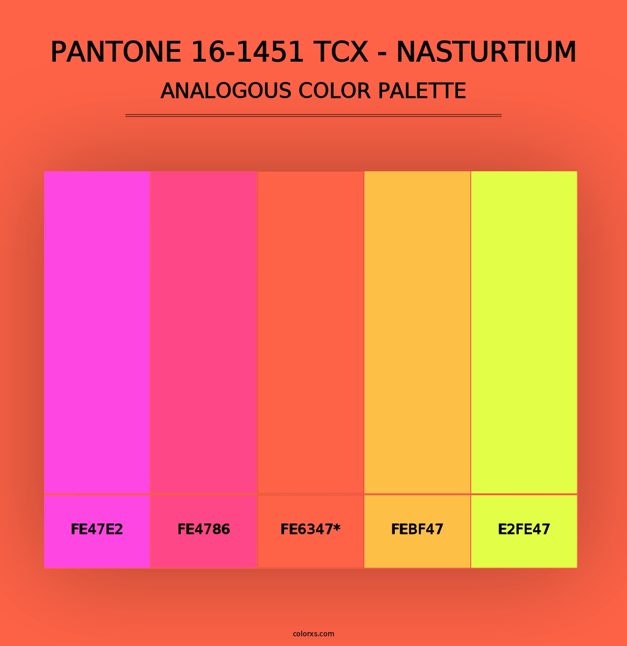 PANTONE 16-1451 TCX - Nasturtium - Analogous Color Palette