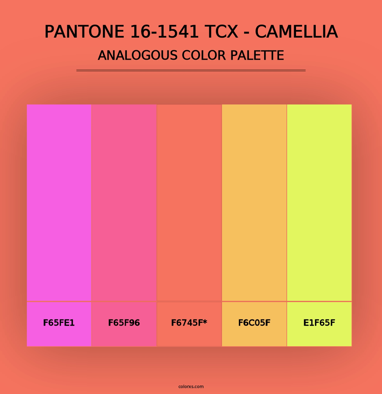 PANTONE 16-1541 TCX - Camellia - Analogous Color Palette