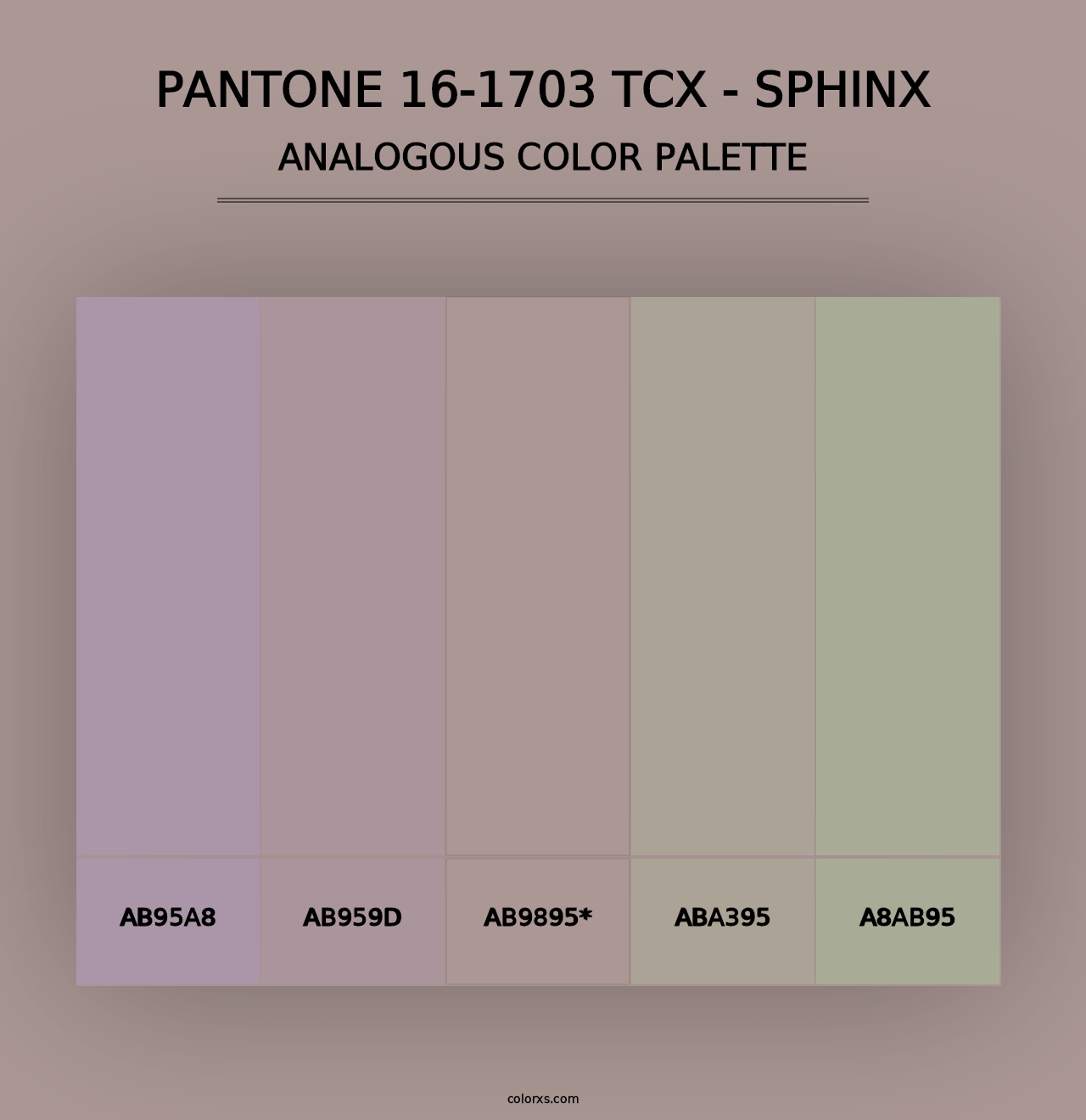 PANTONE 16-1703 TCX - Sphinx - Analogous Color Palette