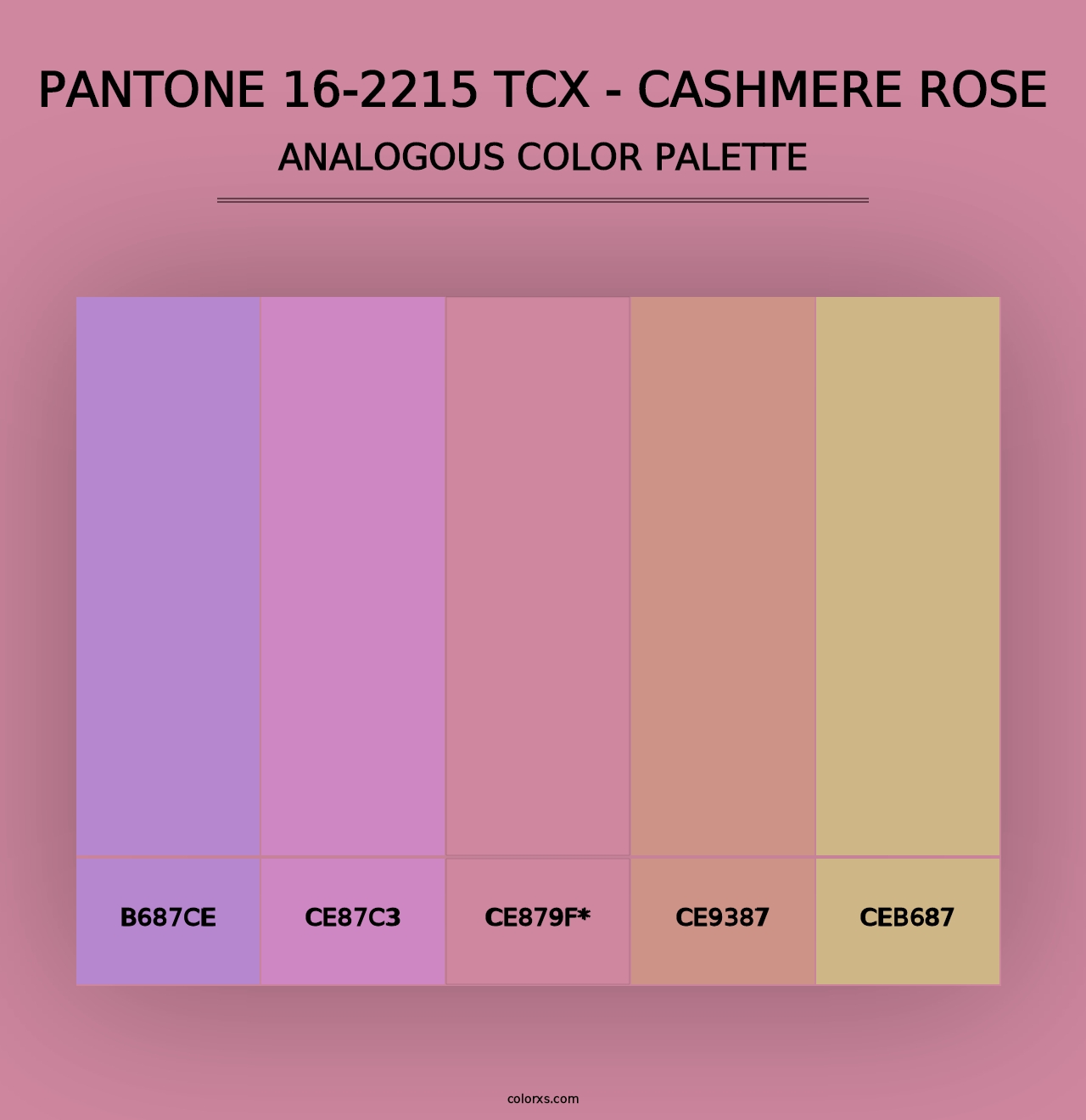 PANTONE 16-2215 TCX - Cashmere Rose - Analogous Color Palette