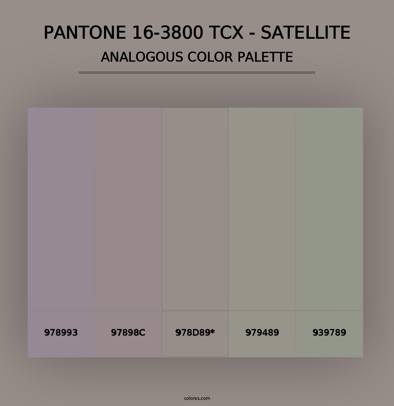 PANTONE 16-3800 TCX - Satellite - Analogous Color Palette