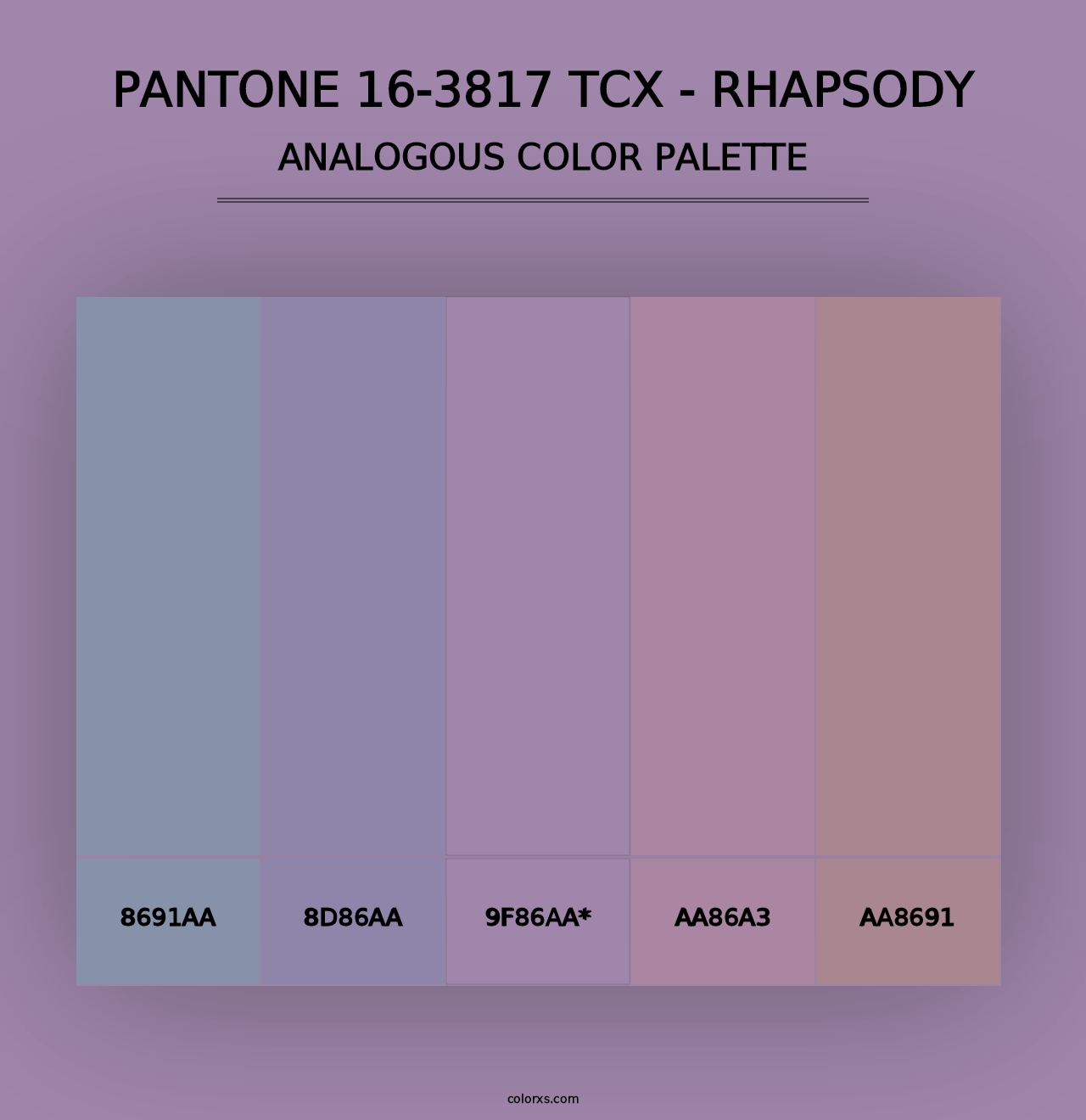 PANTONE 16-3817 TCX - Rhapsody - Analogous Color Palette