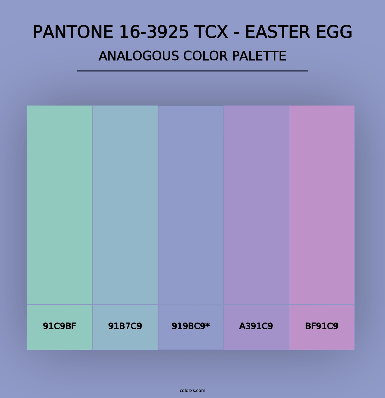 PANTONE 16-3925 TCX - Easter Egg - Analogous Color Palette