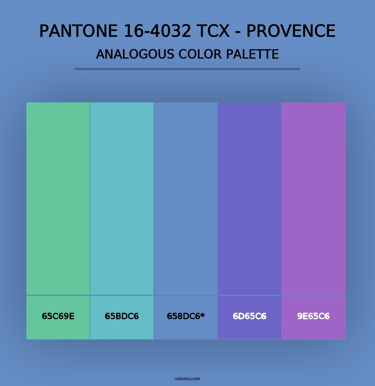 PANTONE 16-4032 TCX - Provence - Analogous Color Palette