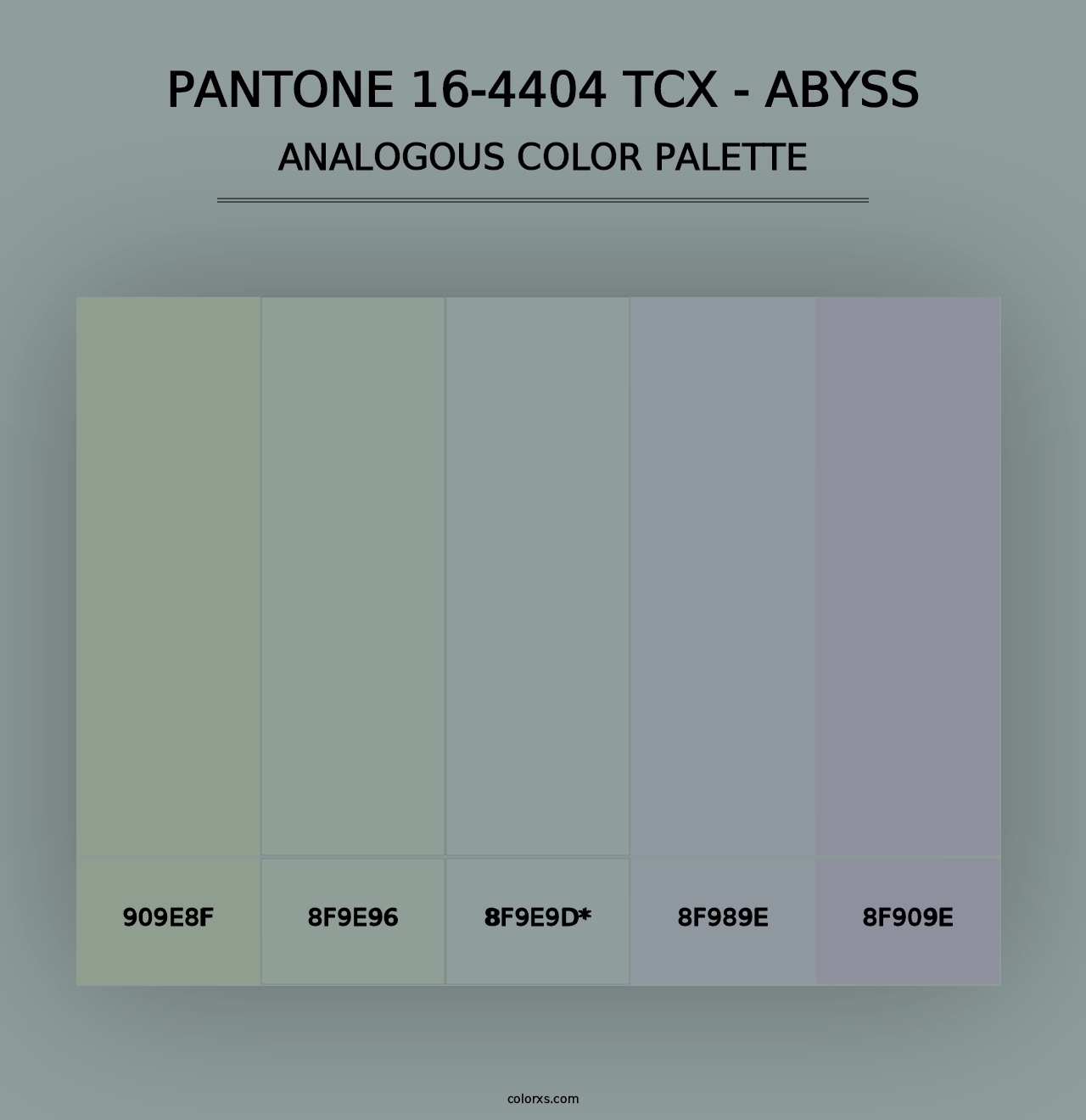 PANTONE 16-4404 TCX - Abyss - Analogous Color Palette