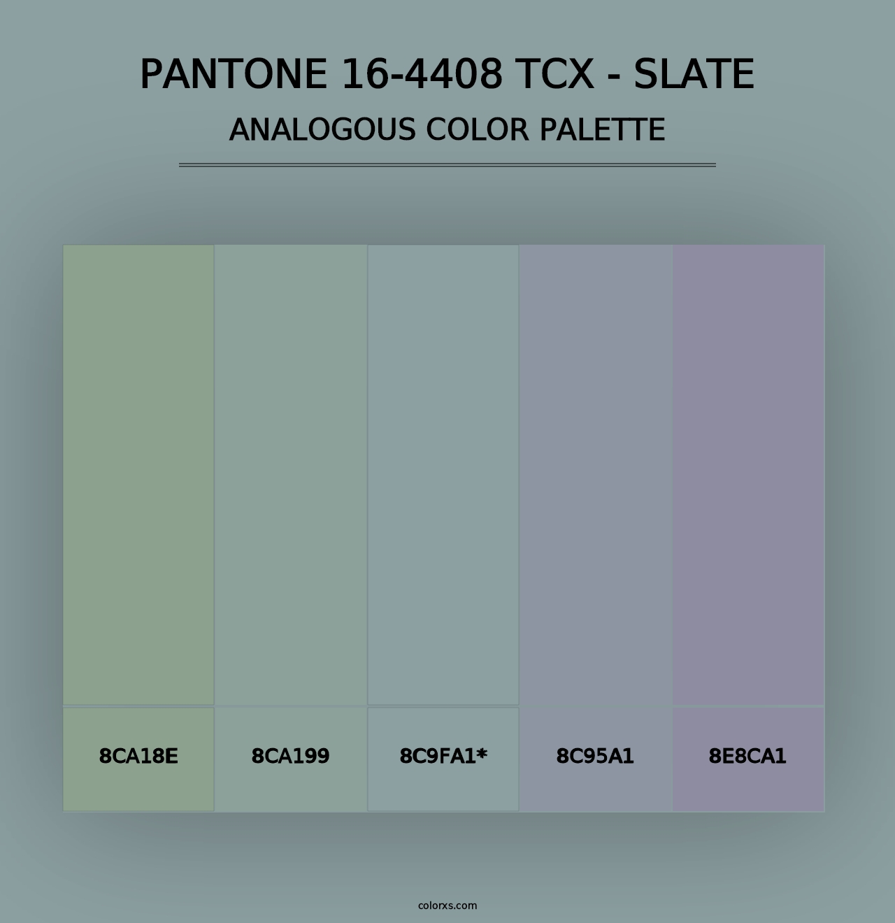 PANTONE 16-4408 TCX - Slate - Analogous Color Palette