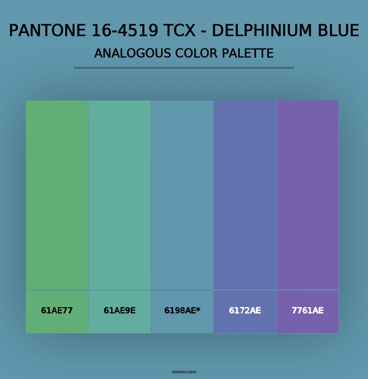 PANTONE 16-4519 TCX - Delphinium Blue - Analogous Color Palette