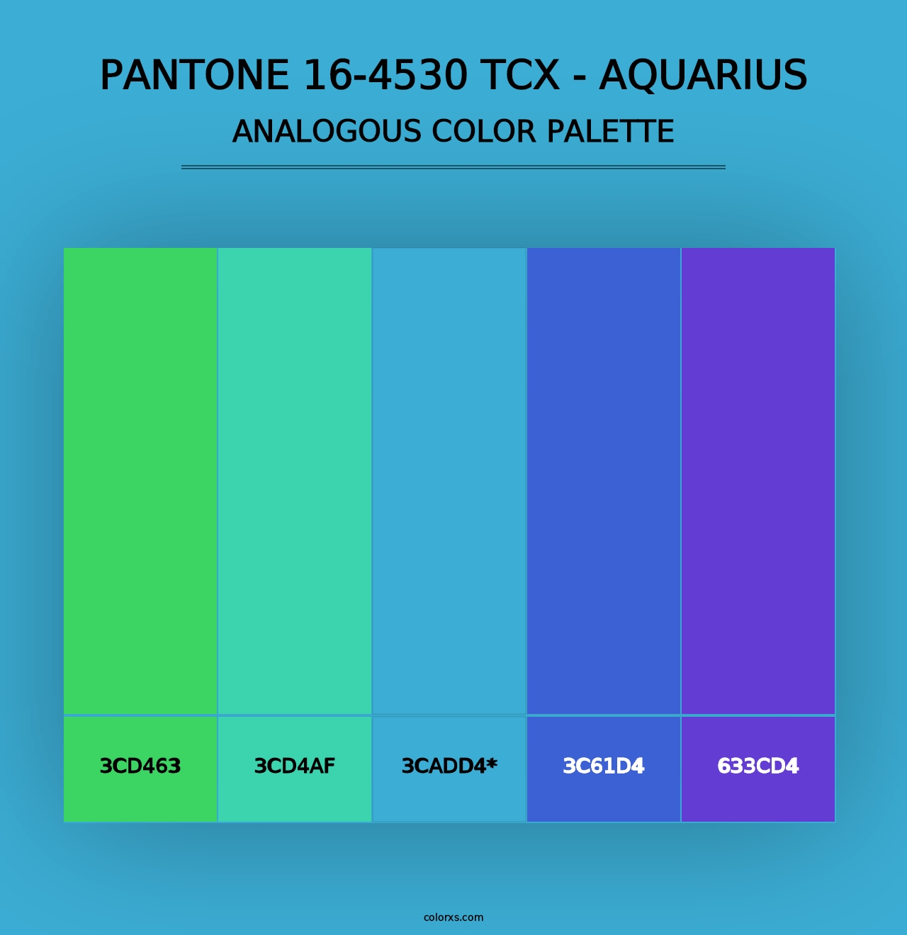 PANTONE 16-4530 TCX - Aquarius - Analogous Color Palette