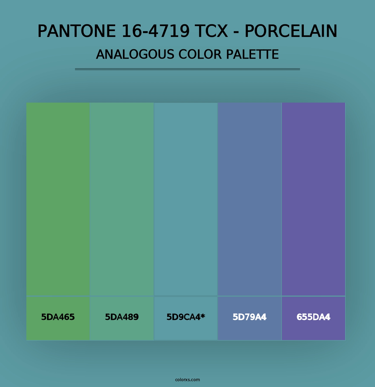 PANTONE 16-4719 TCX - Porcelain - Analogous Color Palette