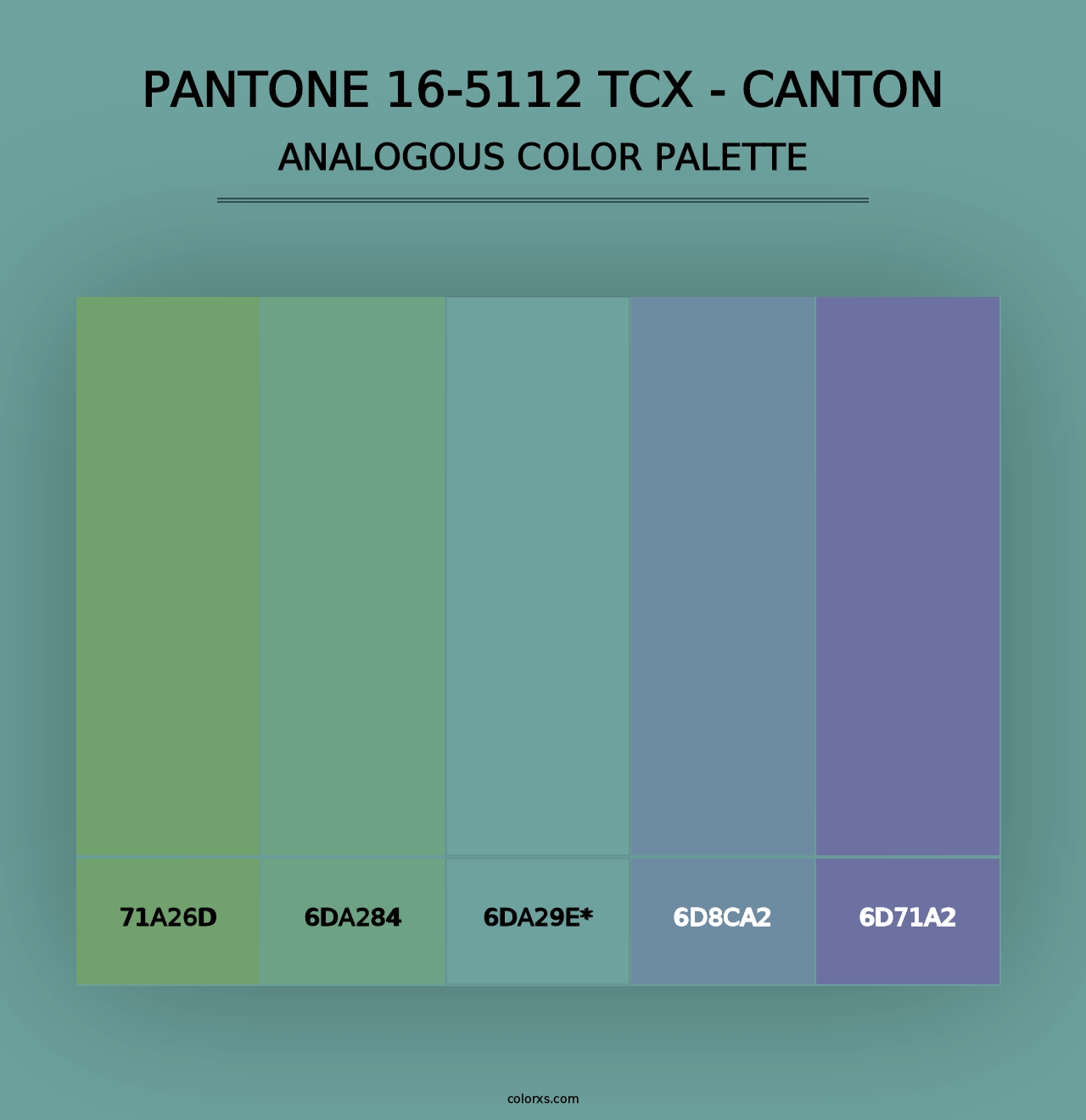 PANTONE 16-5112 TCX - Canton - Analogous Color Palette