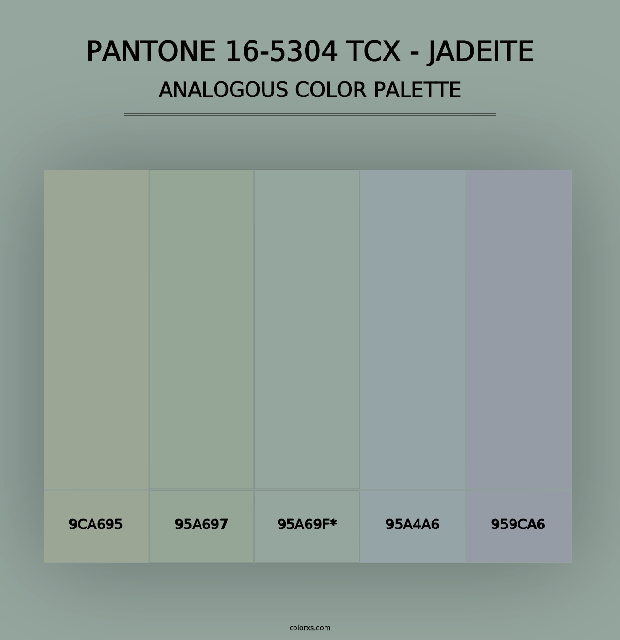 PANTONE 16-5304 TCX - Jadeite - Analogous Color Palette