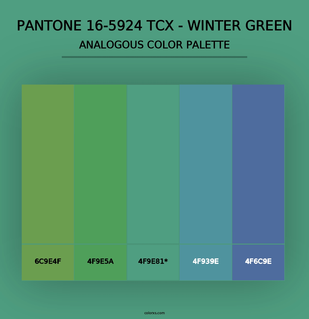 PANTONE 16-5924 TCX - Winter Green - Analogous Color Palette