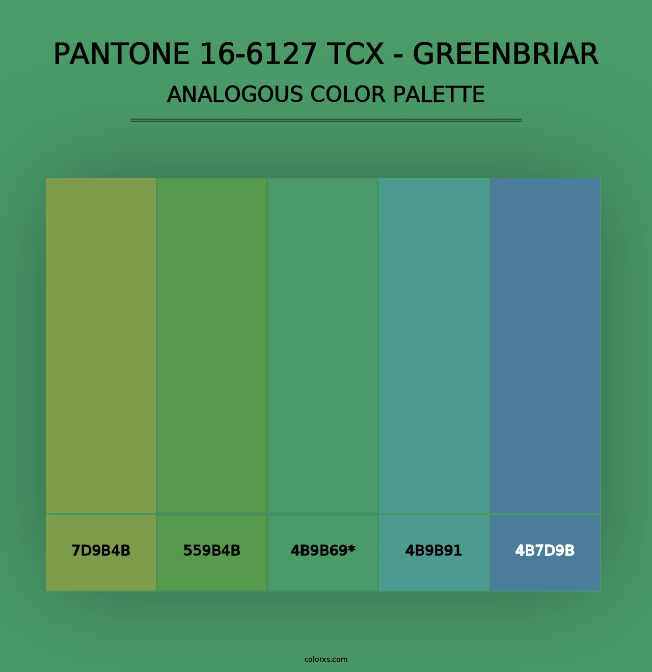 PANTONE 16-6127 TCX - Greenbriar - Analogous Color Palette