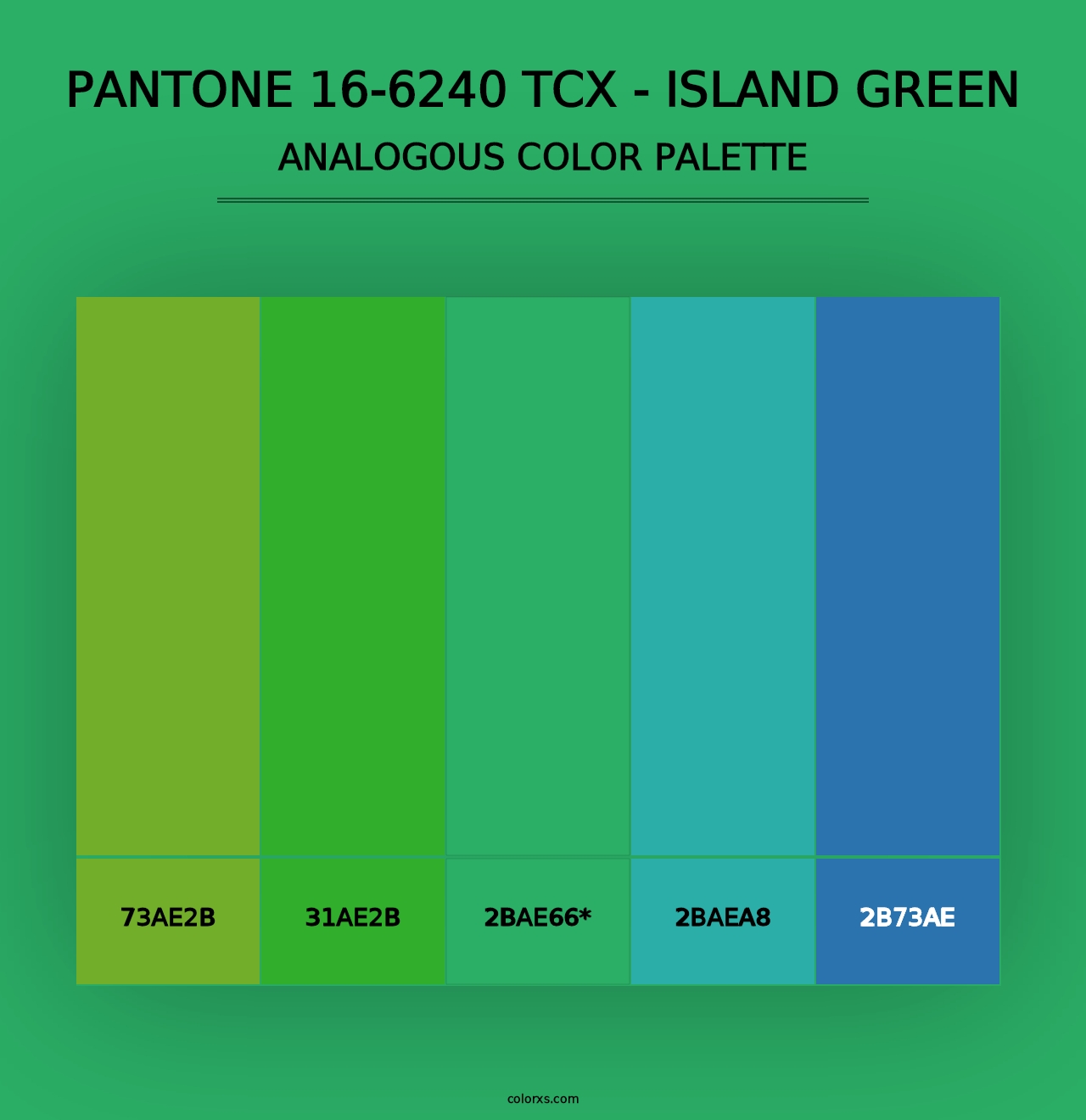 PANTONE 16-6240 TCX - Island Green - Analogous Color Palette