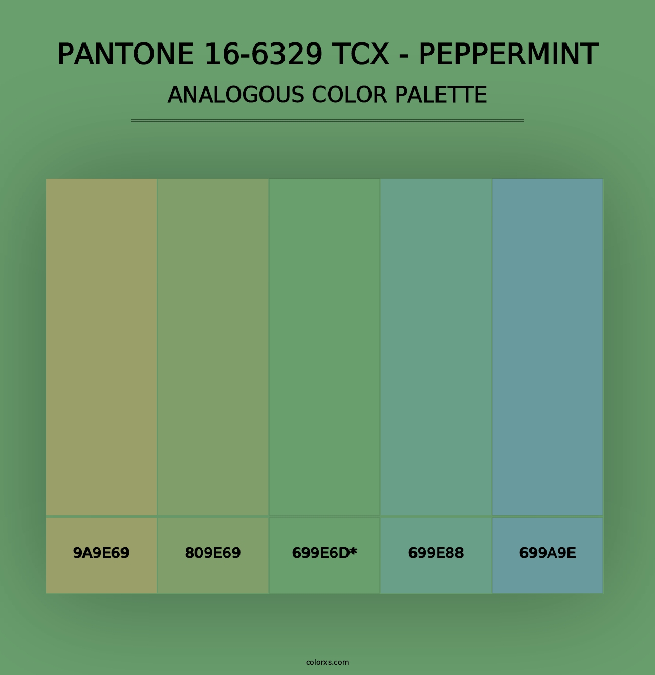 PANTONE 16-6329 TCX - Peppermint - Analogous Color Palette