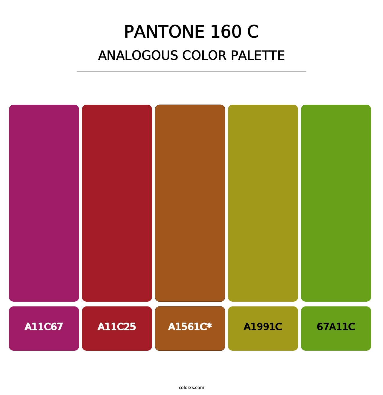 PANTONE 160 C - Analogous Color Palette