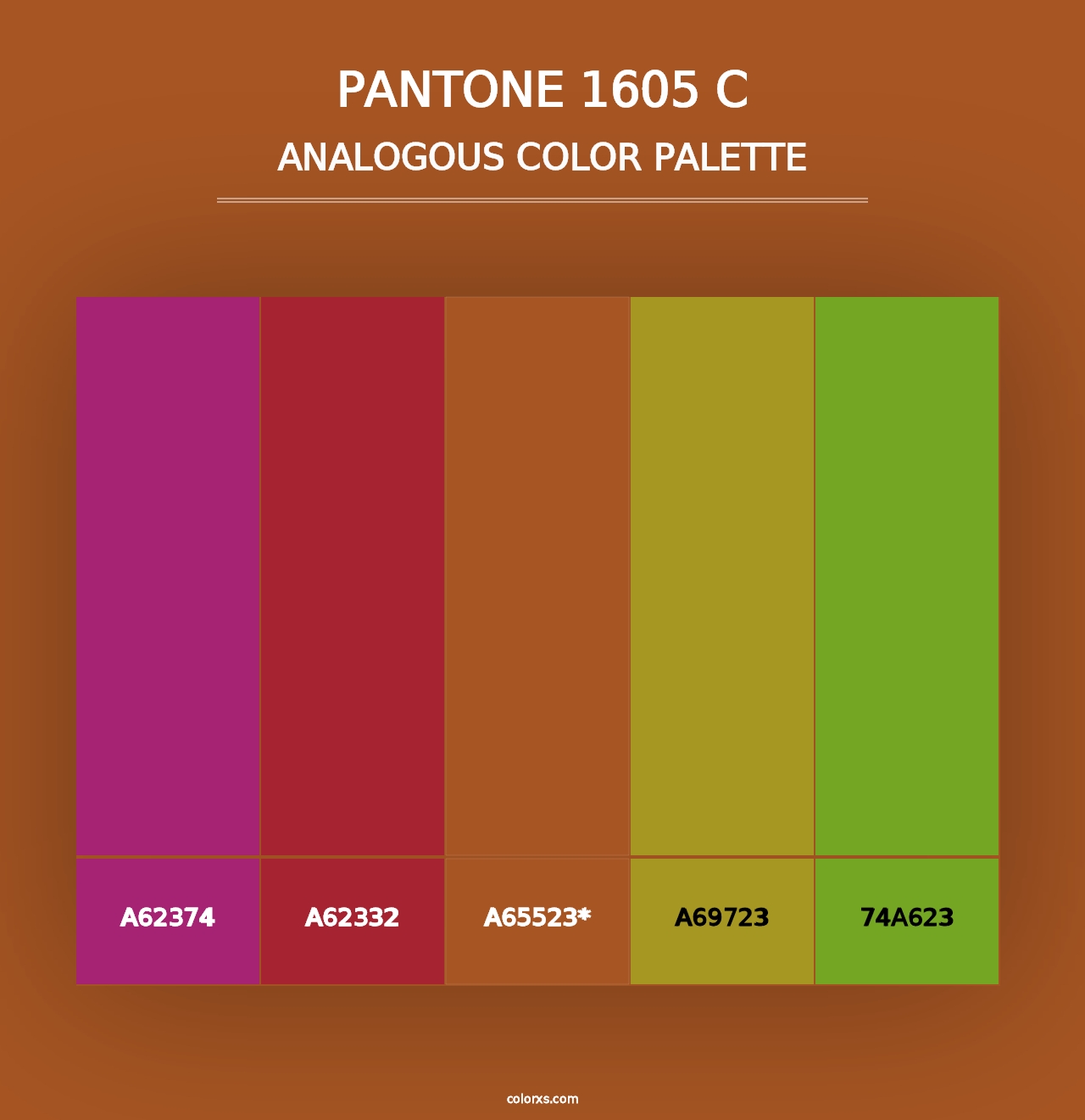 PANTONE 1605 C - Analogous Color Palette