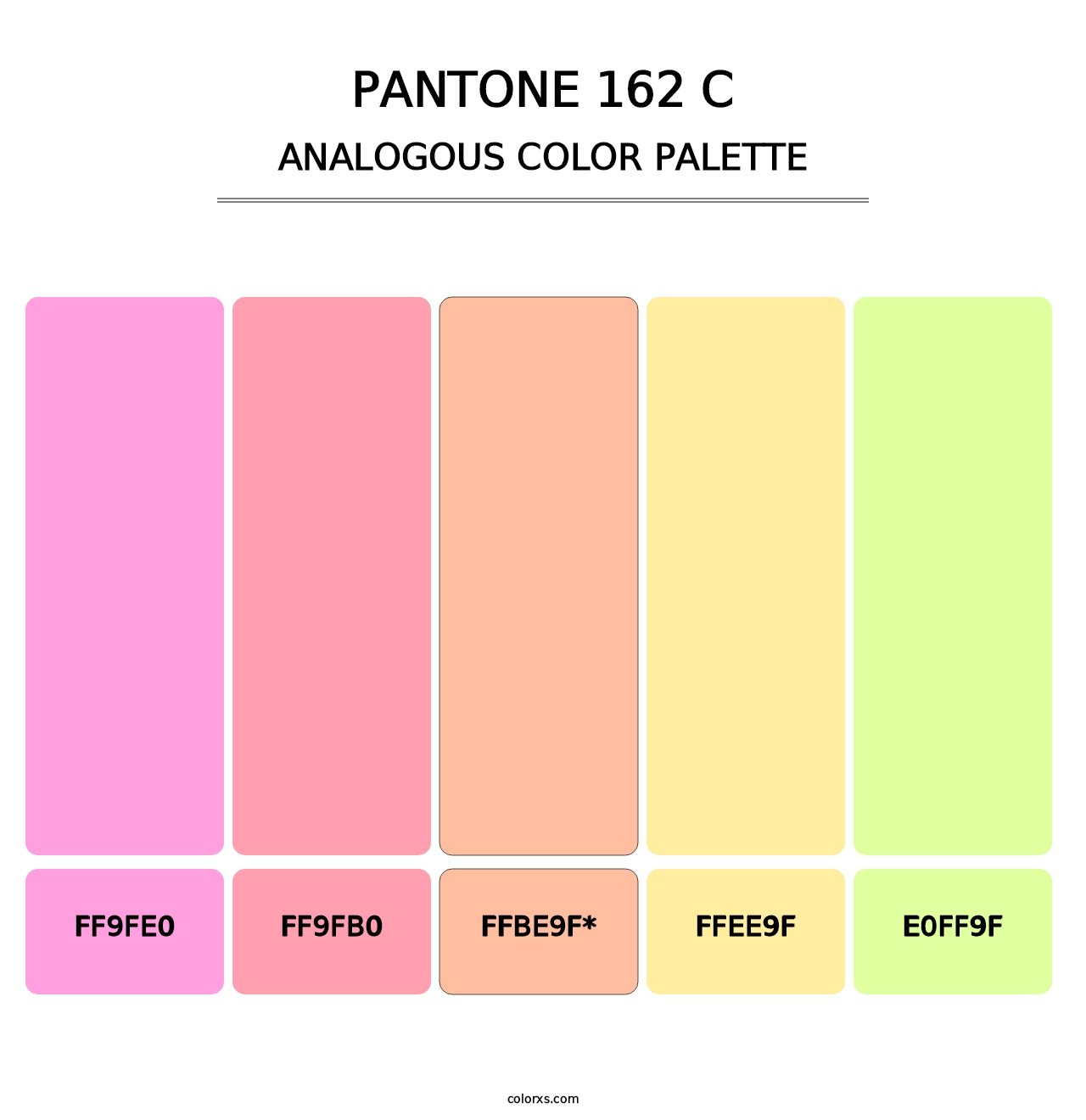 PANTONE 162 C - Analogous Color Palette