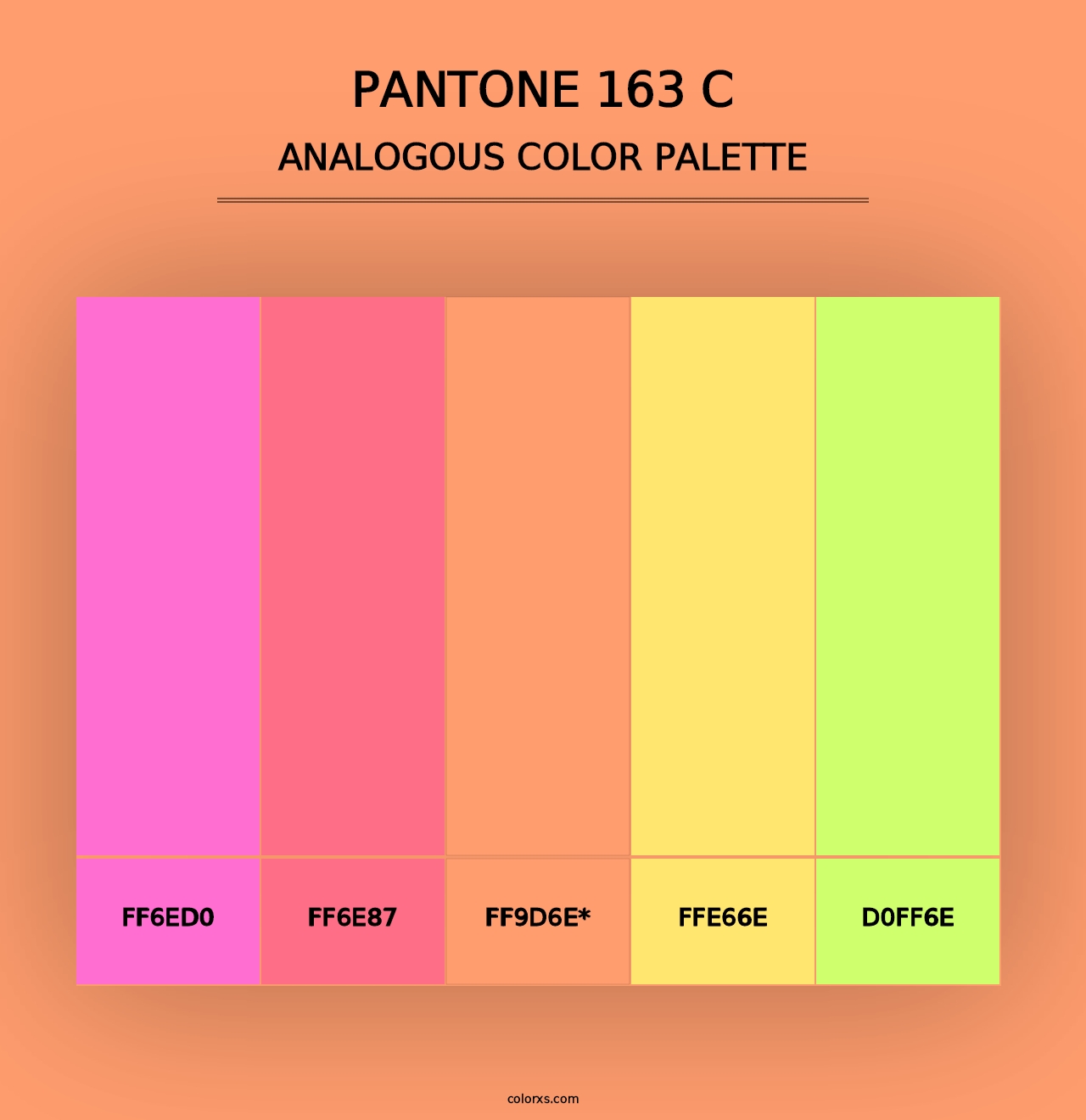 PANTONE 163 C - Analogous Color Palette