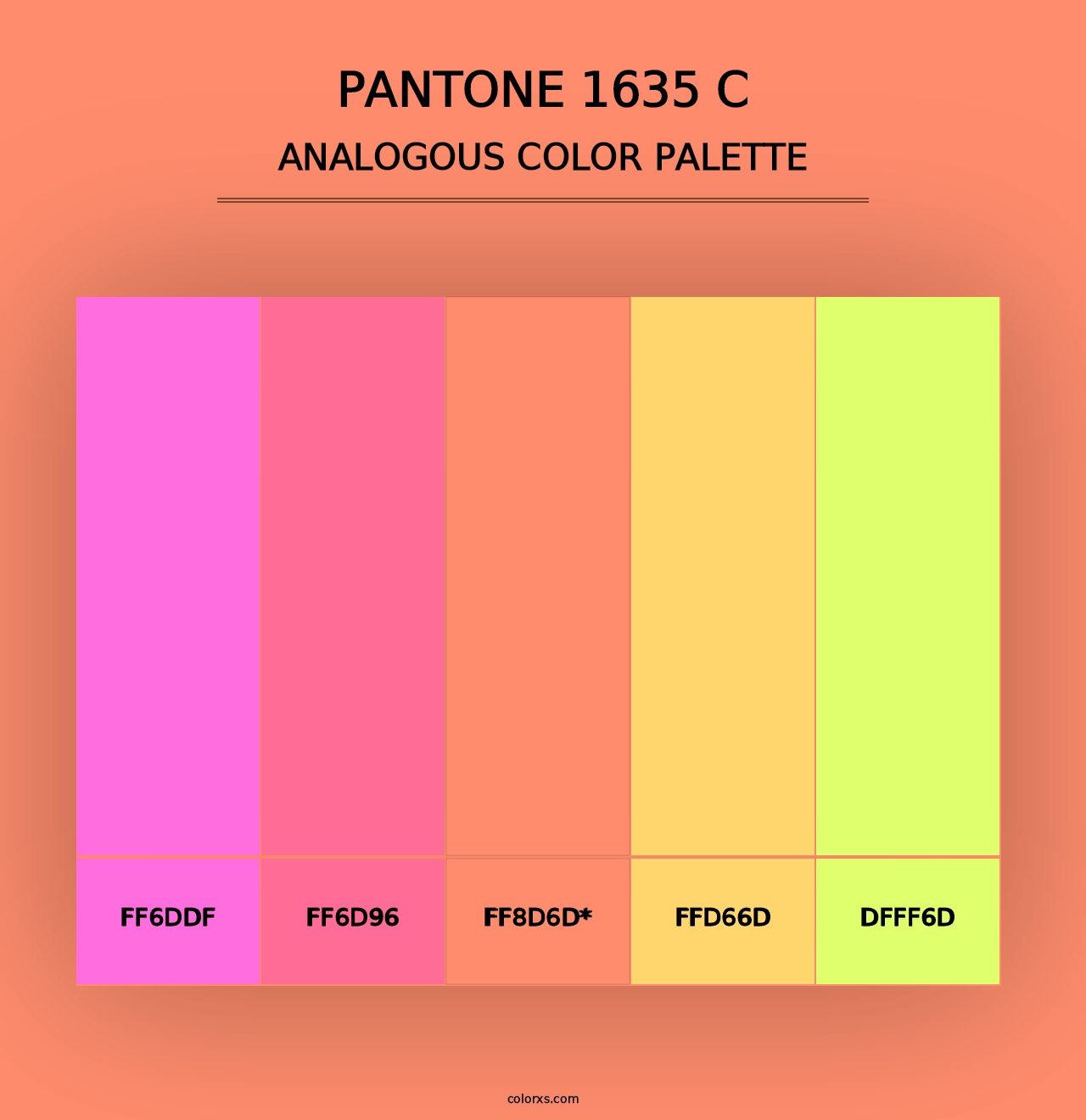 PANTONE 1635 C - Analogous Color Palette