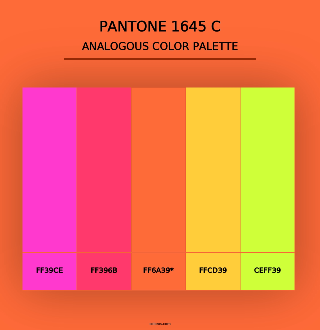 PANTONE 1645 C - Analogous Color Palette