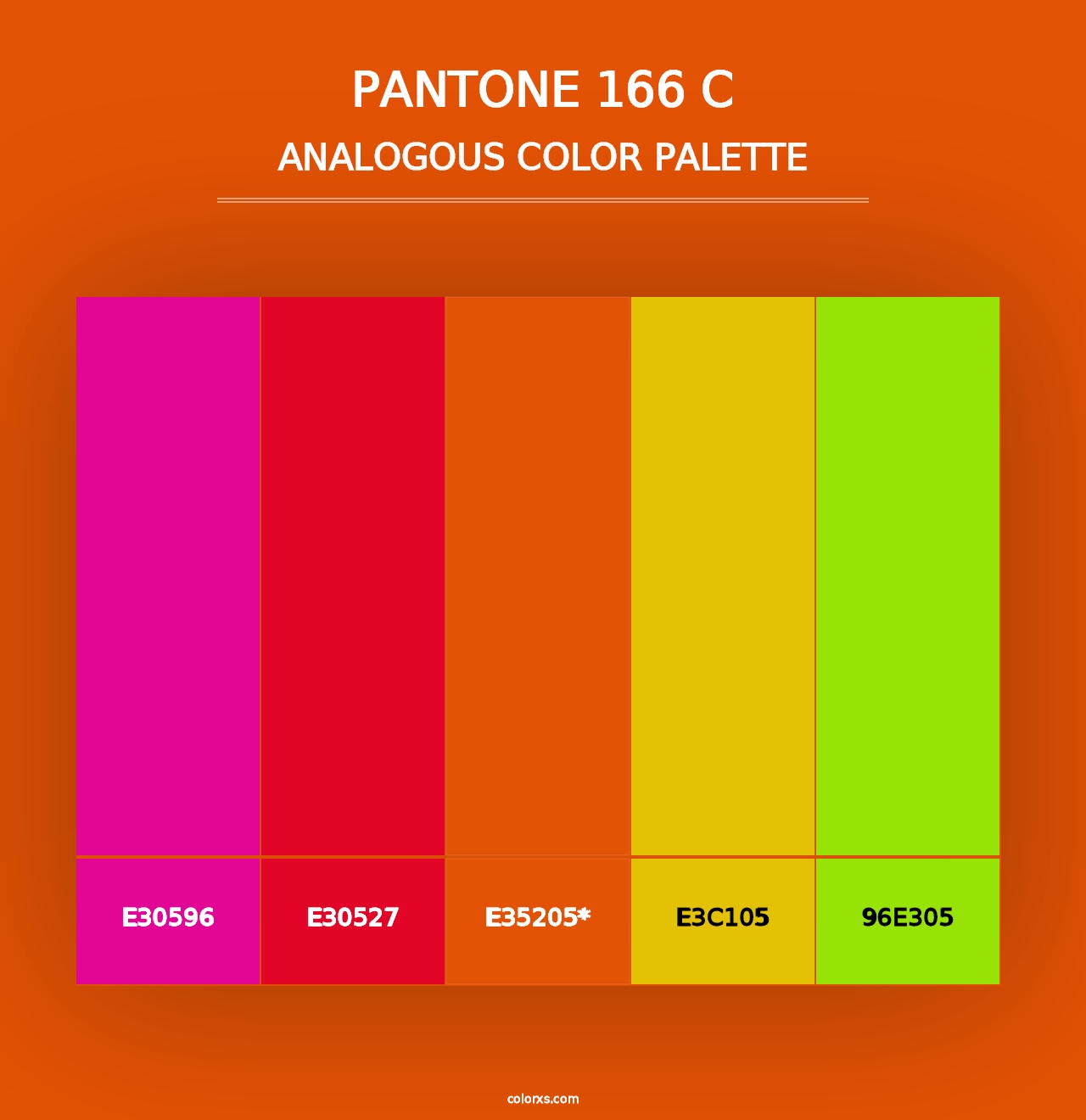 PANTONE 166 C - Analogous Color Palette