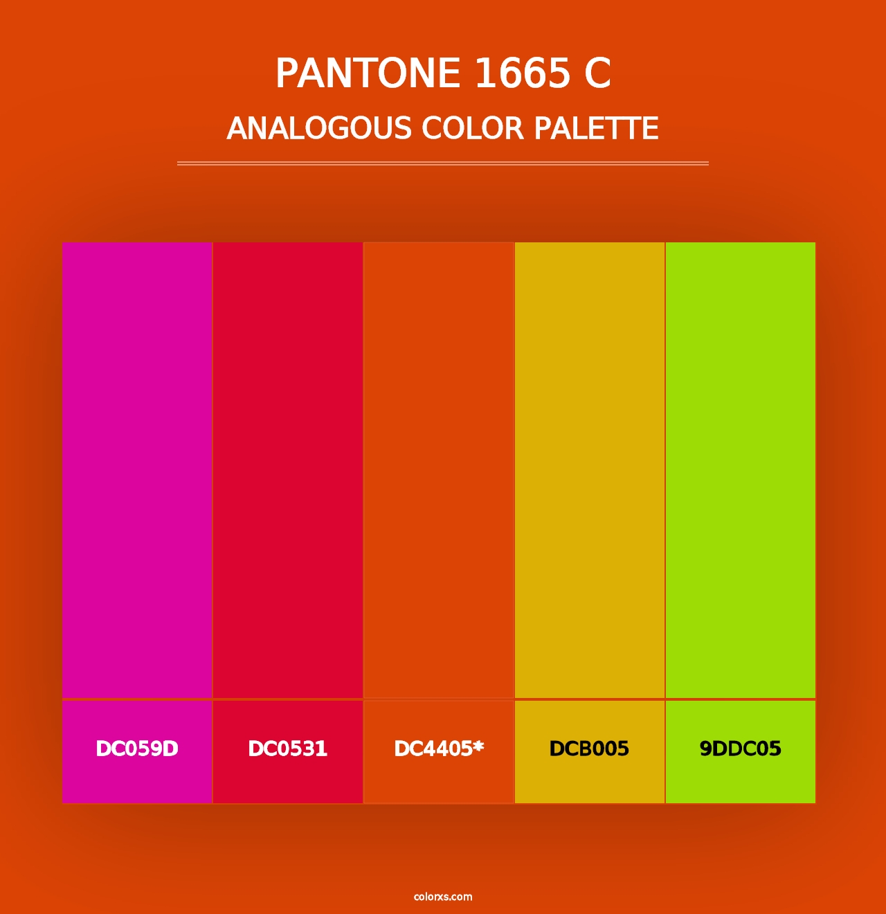 PANTONE 1665 C - Analogous Color Palette