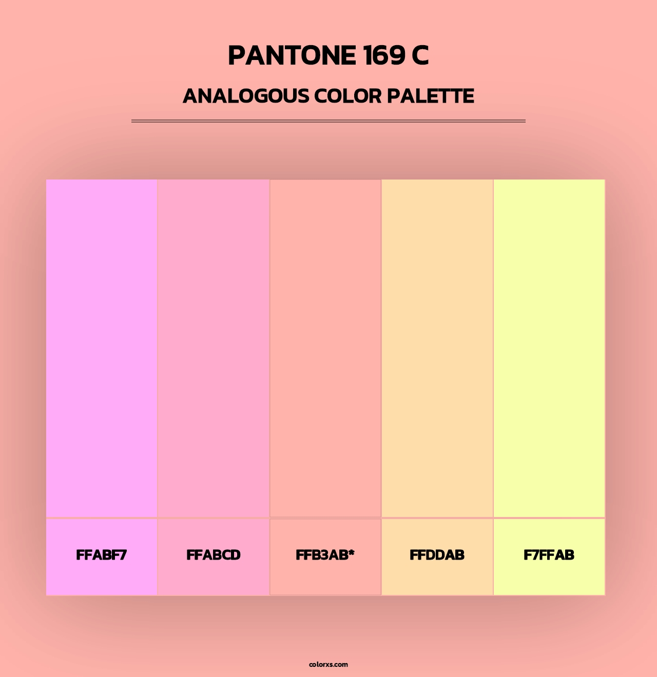 PANTONE 169 C - Analogous Color Palette