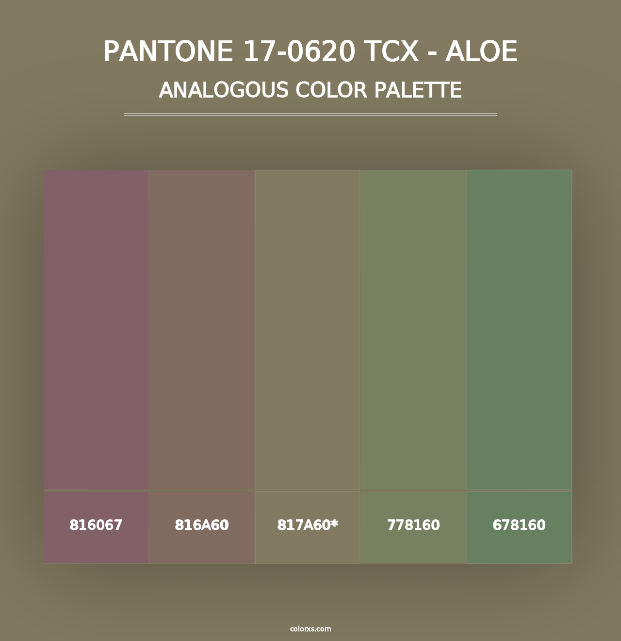 PANTONE 17-0620 TCX - Aloe - Analogous Color Palette