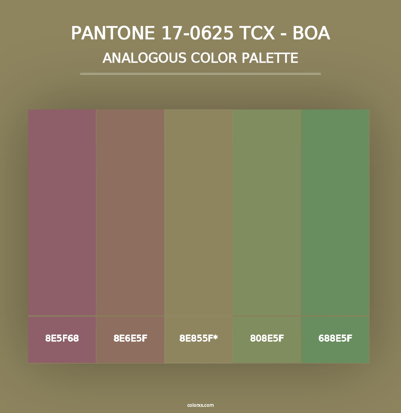 PANTONE 17-0625 TCX - Boa - Analogous Color Palette