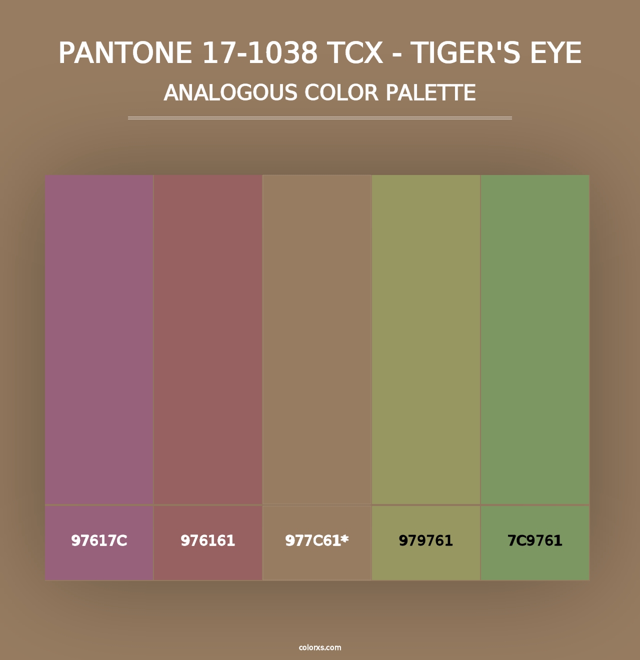 PANTONE 17-1038 TCX - Tiger's Eye - Analogous Color Palette