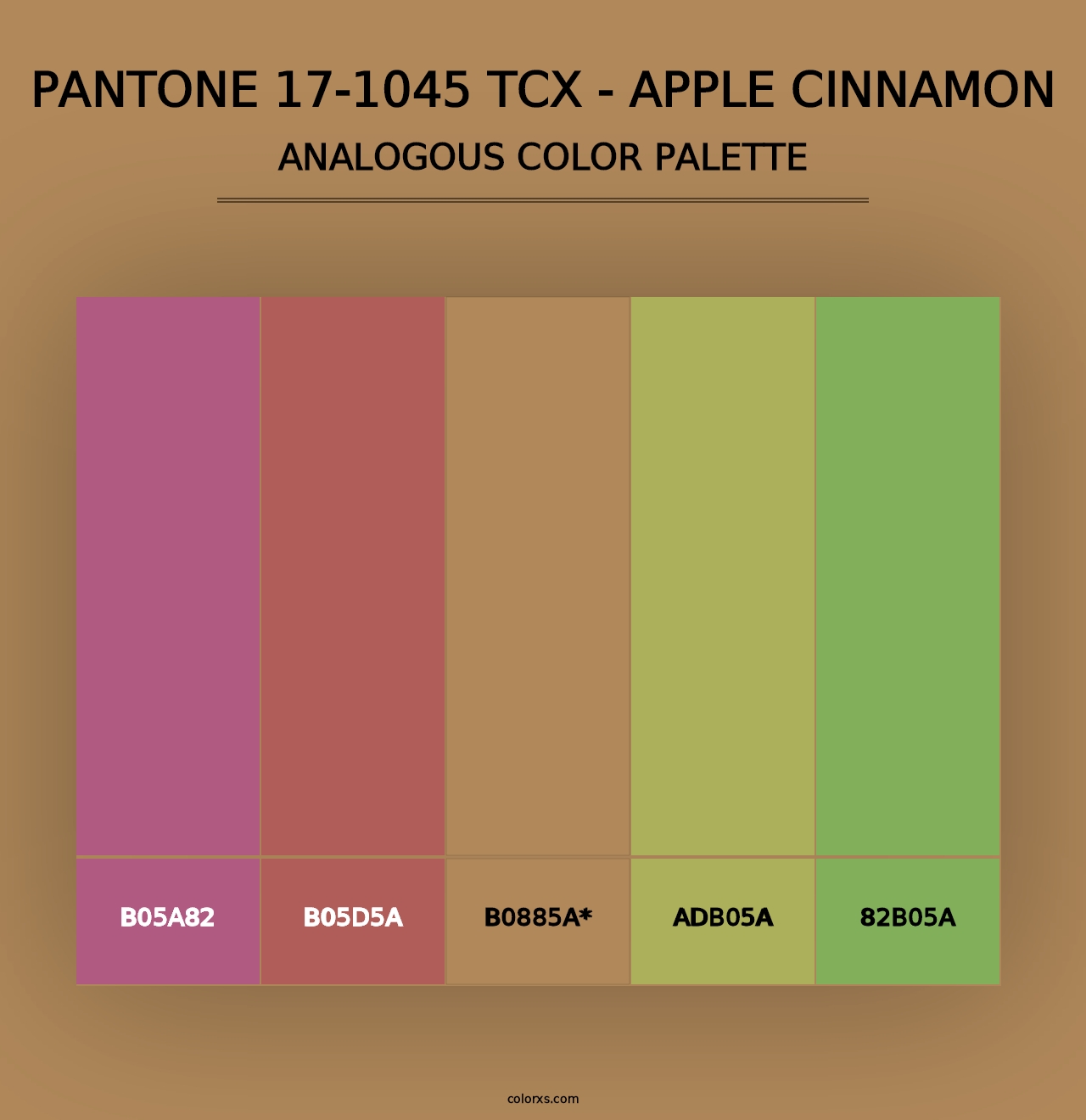 PANTONE 17-1045 TCX - Apple Cinnamon - Analogous Color Palette