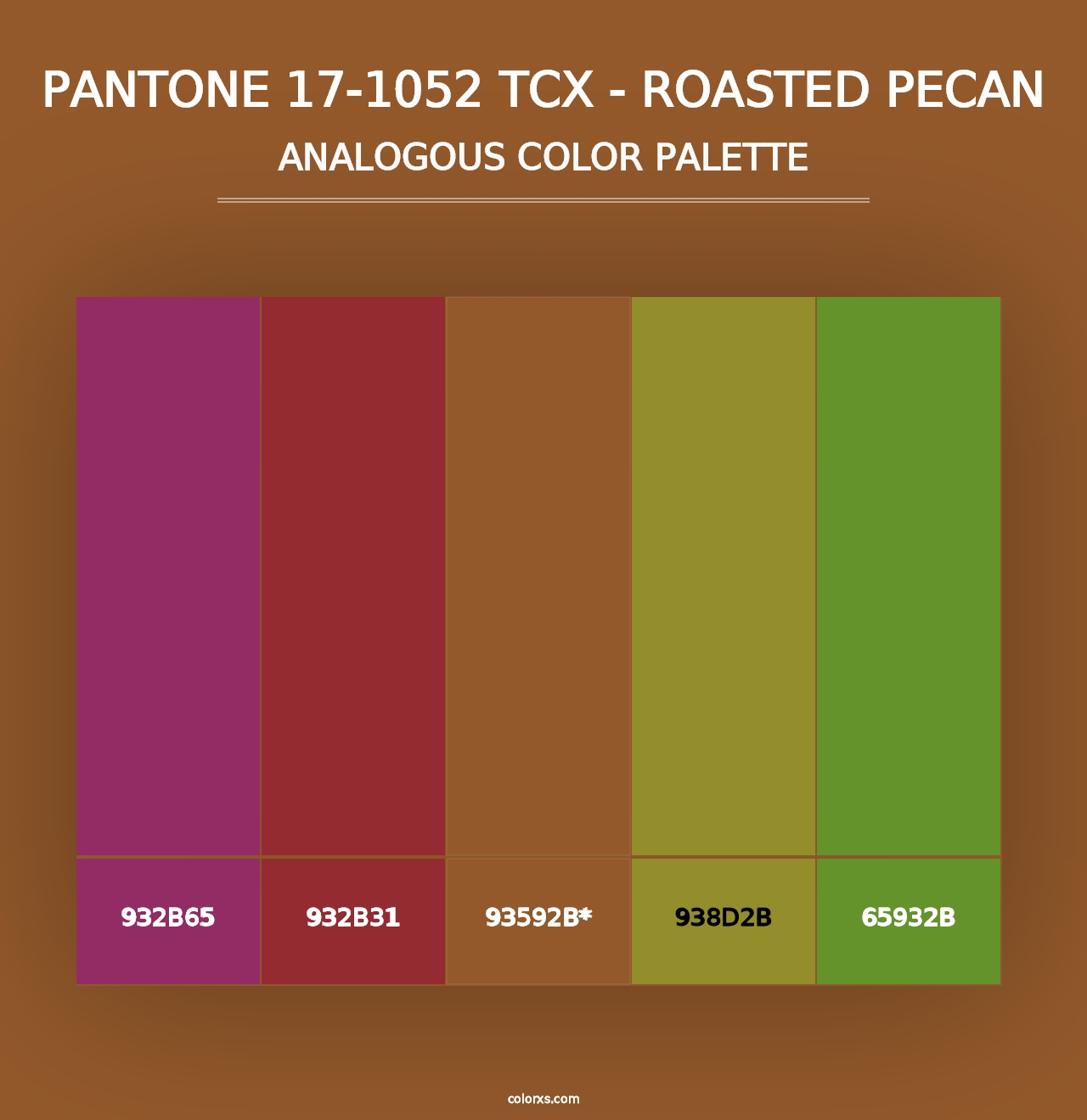 PANTONE 17-1052 TCX - Roasted Pecan - Analogous Color Palette