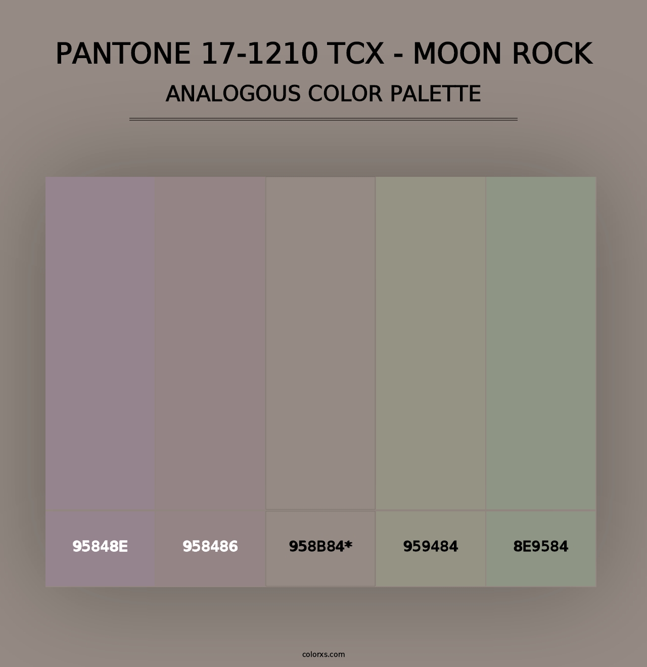 PANTONE 17-1210 TCX - Moon Rock - Analogous Color Palette