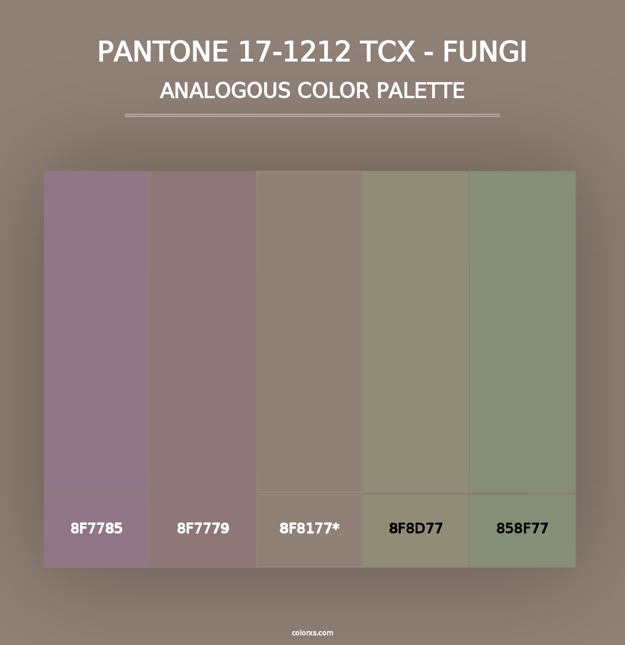 PANTONE 17-1212 TCX - Fungi - Analogous Color Palette