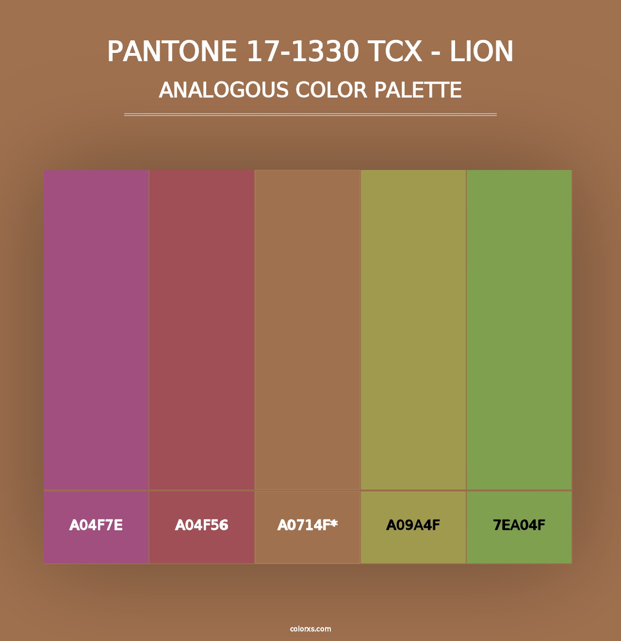 PANTONE 17-1330 TCX - Lion - Analogous Color Palette