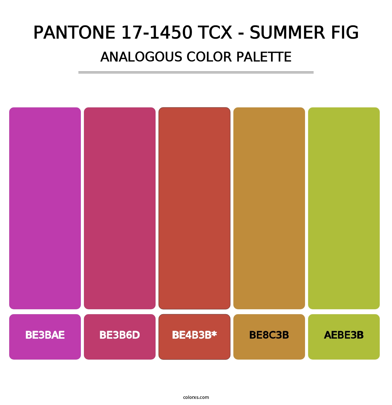 PANTONE 17-1450 TCX - Summer Fig - Analogous Color Palette