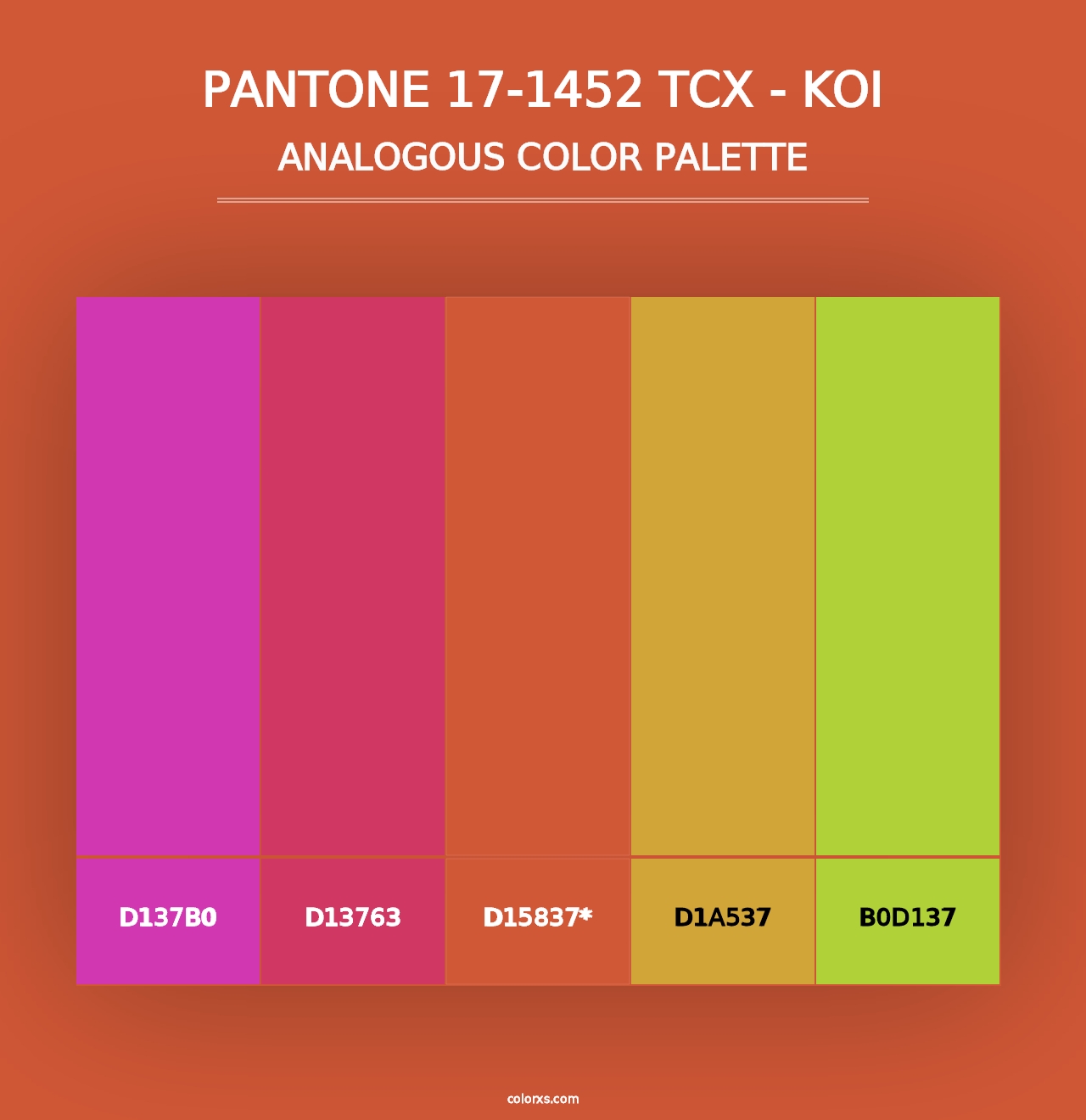 PANTONE 17-1452 TCX - Koi - Analogous Color Palette